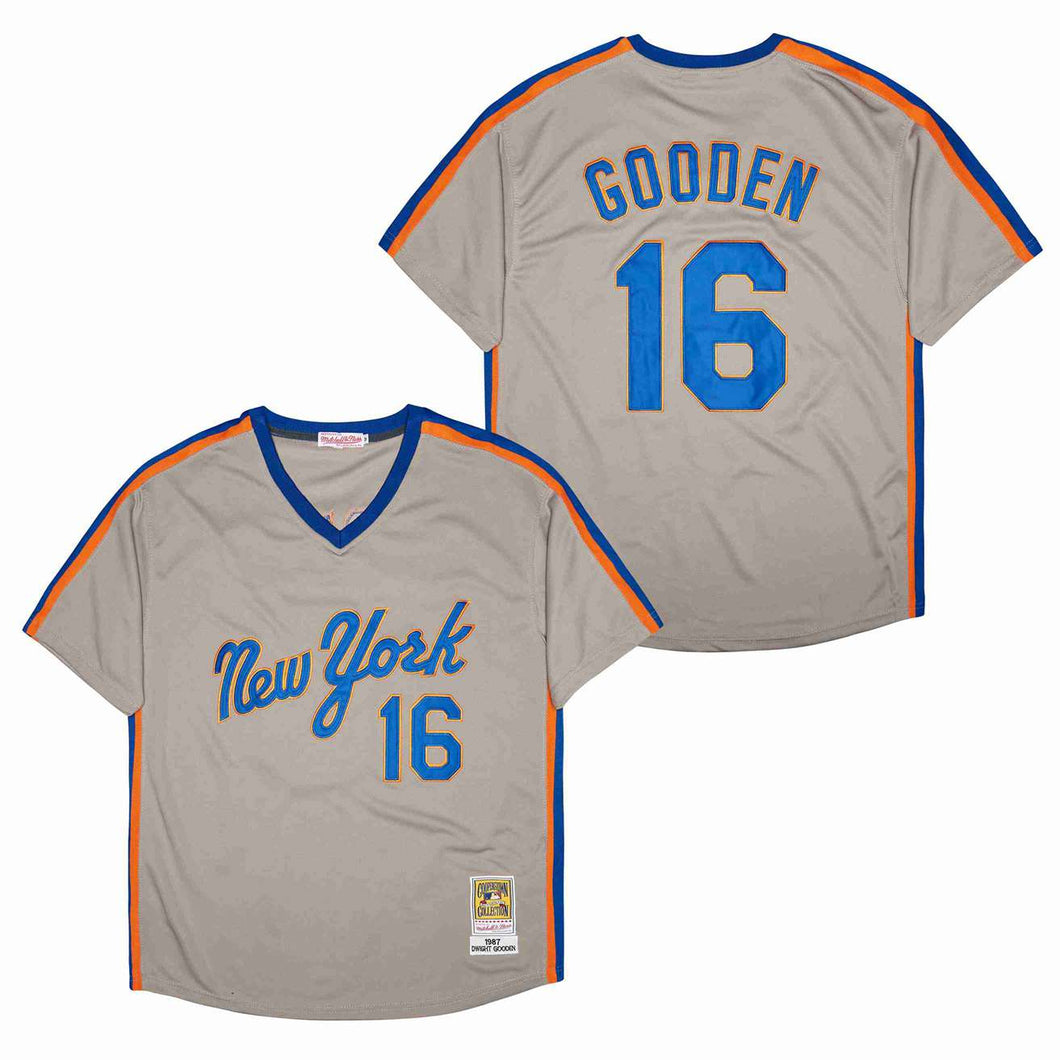 Dwight Doc Gooden New York Mets Jersey Mitchell & Ness gray