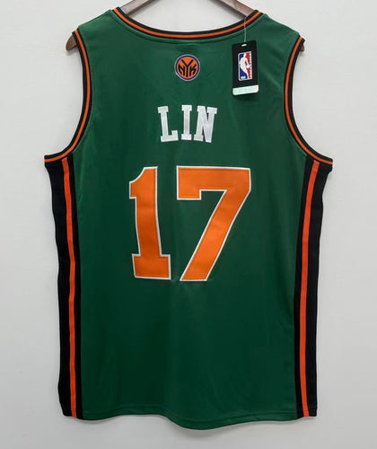 Jeremy Lin New York Knicks Official NBA Jersey Adidas green St. Patrick’s Day