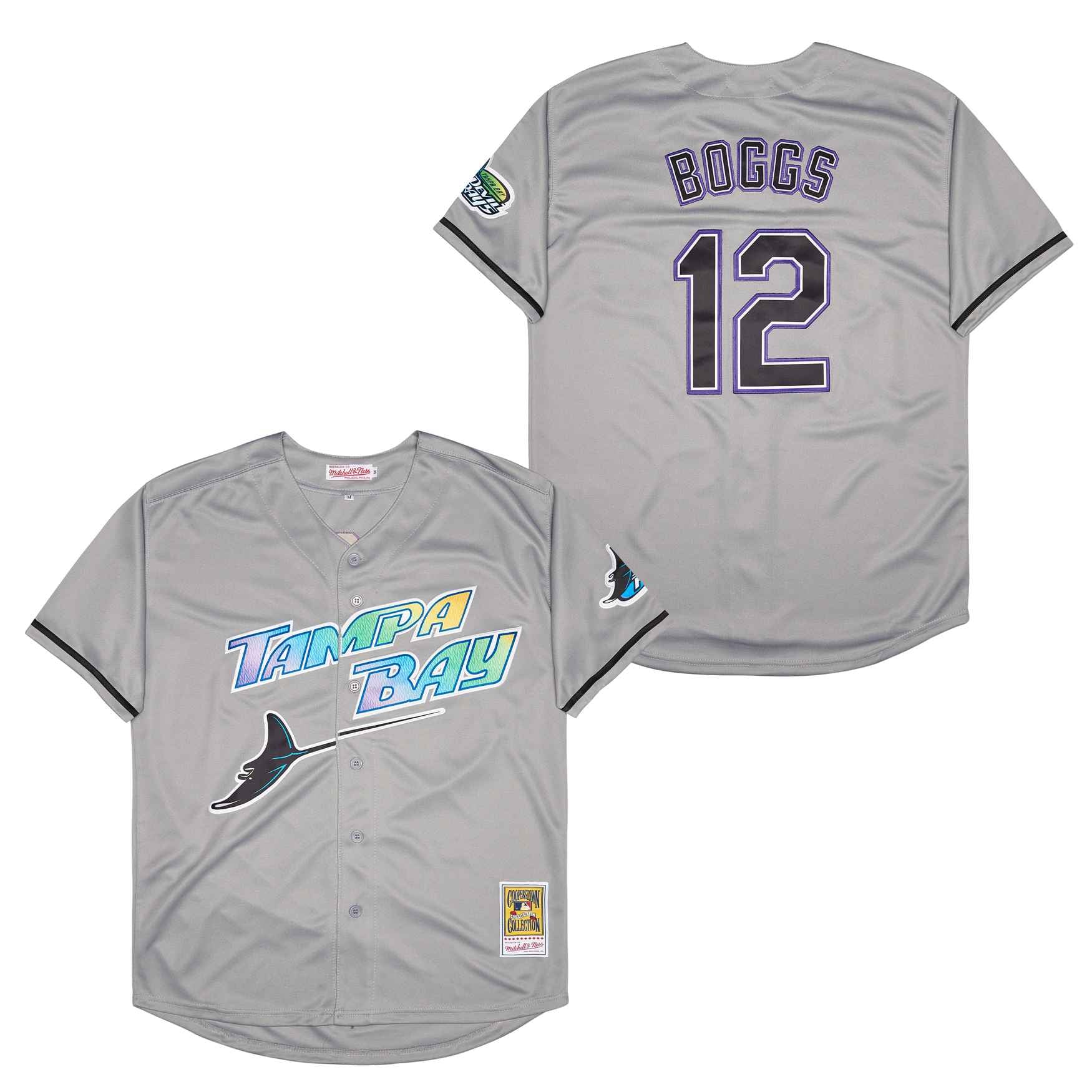 送料無料の商品 Wade Boggs Classic – Ness & Mitchell Jersey Rays Bay Tampa ウェア