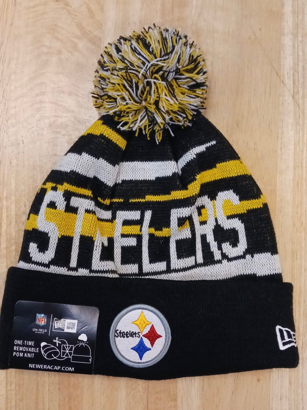 Pittsburgh Steelers NFL New Era winter Hat with Pom Pom