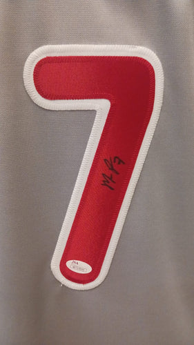 Maikel Franco Philadelphia Phillies autographed jersey JSA Witnessed COA photo signing