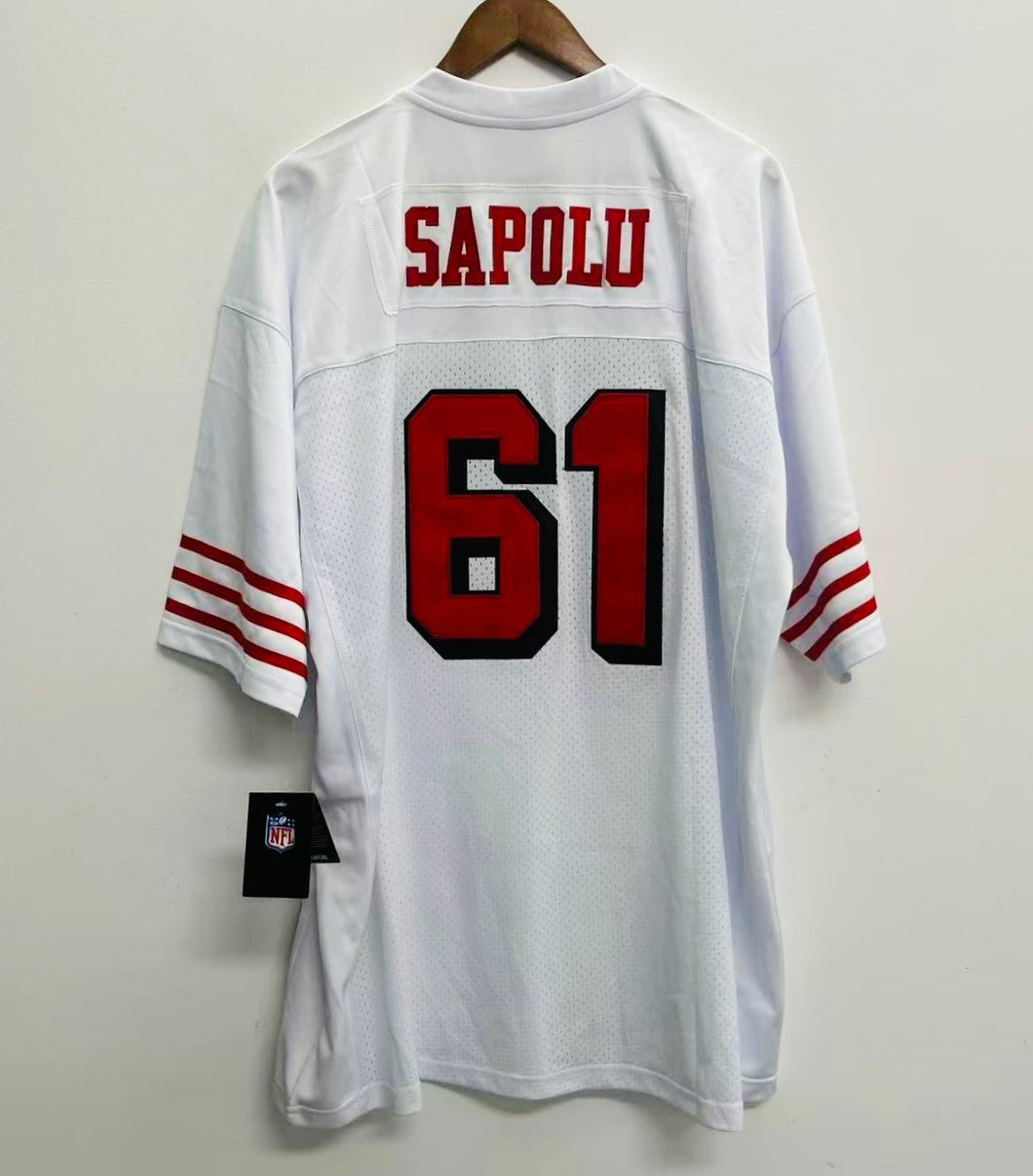 Jesse Sapolu 1994 San Francisco 49ers Jersey Mitchell & Ness white