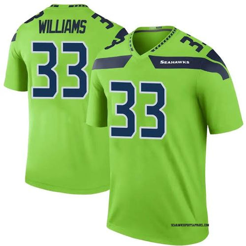Dee Williams Seattle Seahawks Official NFL Jersey Nike Neon green