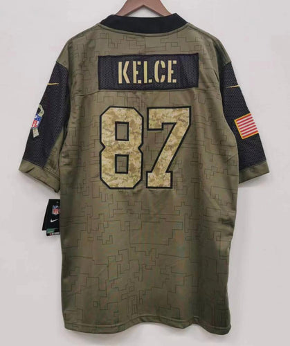 Travis Kelce Kansas City Chiefs military salute to service Jersey