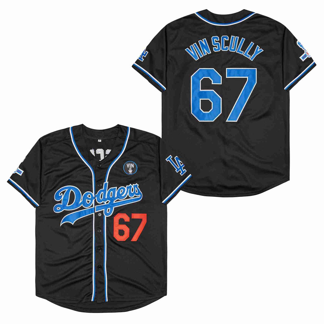 Vin Scully Los Angeles Dodgers Jersey Mitchell & Ness black