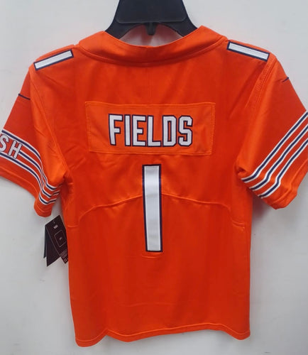 Youth Nike Justin Fields Orange Chicago Bears Game Jersey