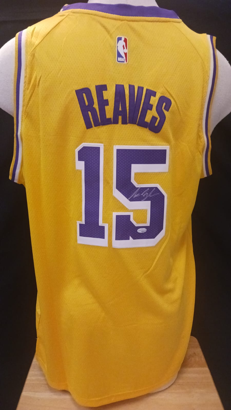 Austin Reaves Los Angeles Lakers autographed  jersey COA Photo signing