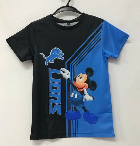 Detroit Lions Disney Mickey Mouse Official NFL T-shirt YTH