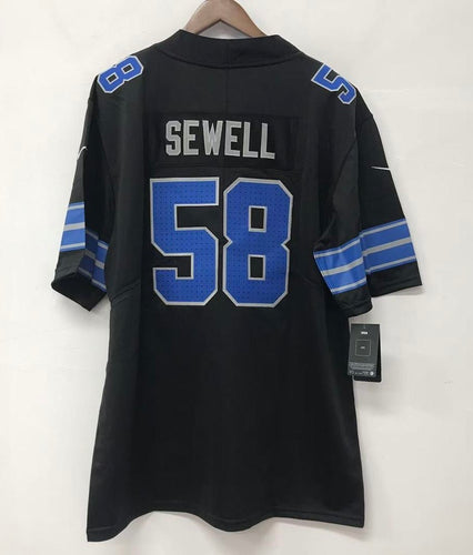 Penei Sewell Detroit Lions Official NFL Nike 2024 black Jersey