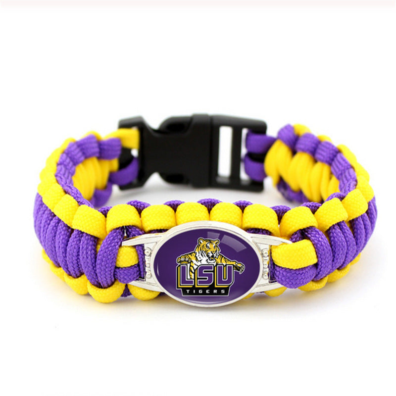 LSU Tigers snap clasp bracelet
