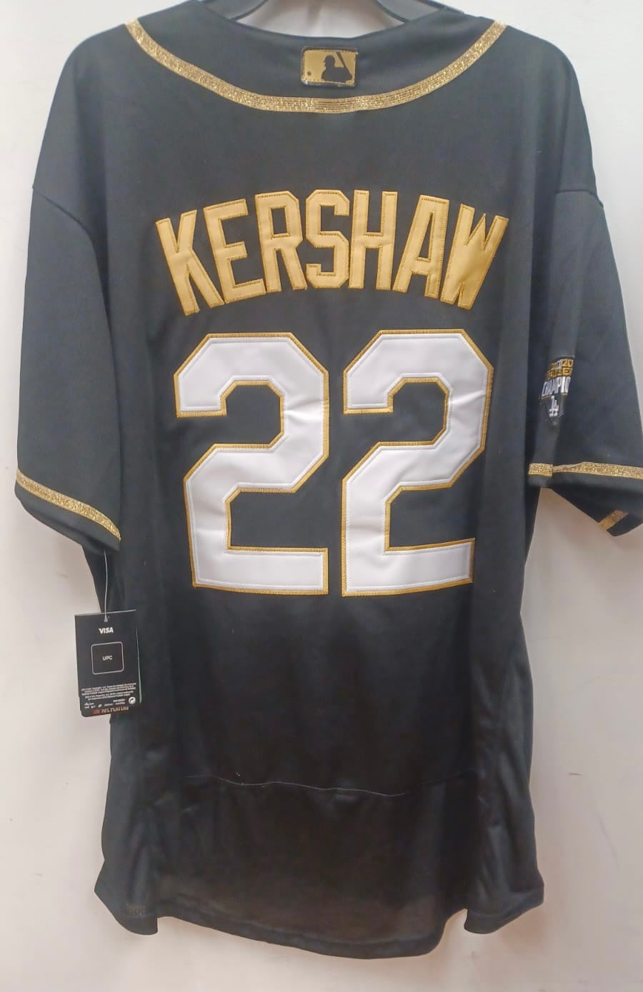 MLB Dodgers 22 Clayton Kershaw Black Fashion Men Jersey