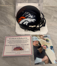 Bo Nix Denver Broncos Autographed Mini Helmet with COA & Photo signing