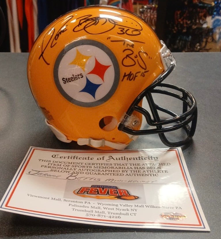 Jerome Bettis Autographed Pittsburgh Steelers Mini Helmet with COA