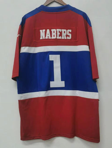 Malik Nabers New York Giants official Century red NFL Nike Jersey With 100 years patch
