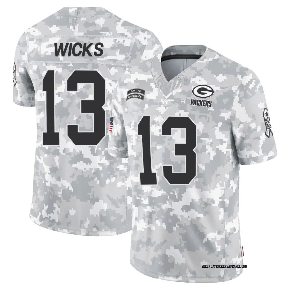 Dontayvion Wicks Green Bay Packers NFL Salute to service 2024 Nike Jersey