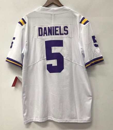 Jayden Daniels LSU Tigers Jersey NIKE white