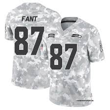 Noah Fant Seattle Seahawks Official NFL Nike 2024 Salute to Service Jersey