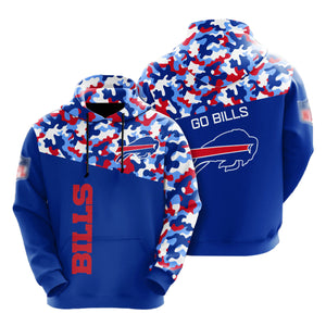Buffalo Bills color camouflage light weight hoodie