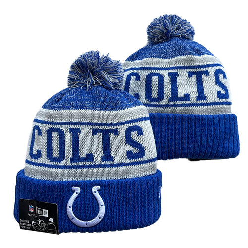 Indianapolis Colts NFL New Era winter Hat with Pom Pom