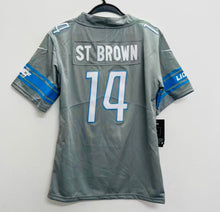 Amon-Ra ST Brown YOUTH KIDS Detroit Lions Official NFL Nike Jersey gray
