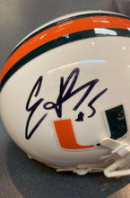 Edgerrin James Autographed Miami Hurricanes Mini Helmet with COA
