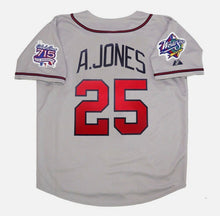 Andruw Jones Atlanta Braves 1999 World Series Official MLB Majestic Jersey gray