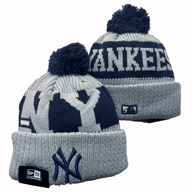 New York Yankees MLB New Era winter Hat with Pom Pom