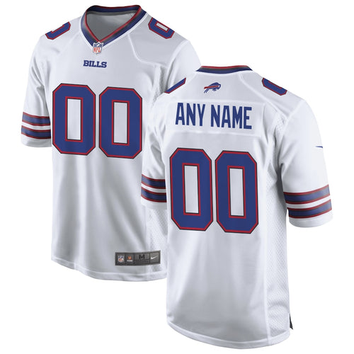 Any name & Number customized Buffalo Bills Official NFL Nike Jersey white