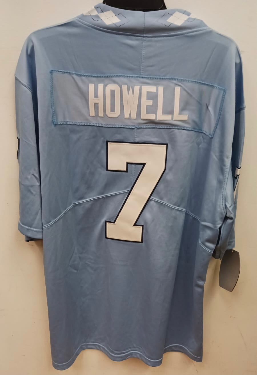 North Carolina Tar Heels Jersey #7 Sam Howell Blue College Football