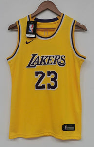 Lebron James #23 YOUTH  Los Angeles Lakers jersey yellow