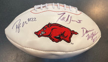 Peyton Hillis Darren McFadden Felix Jones Autographed Arkansas Razorbacks Football with JSA COA