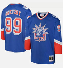 Wayne Gretzky New York Rangers Official NHL Jersey Statue of Liberty logo Mitchell & Ness