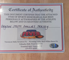 Bryson Stott Philadelphia Phillies autographed jersey COA photo signing