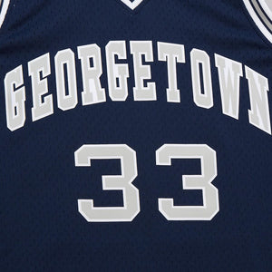 Patrick Ewing Georgetown Hoyas Official NCAA Mitchell & Ness jersey blue