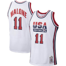 Karl Malone USA Olympic Basketball Dream Team Jersey Mitchell & Ness White