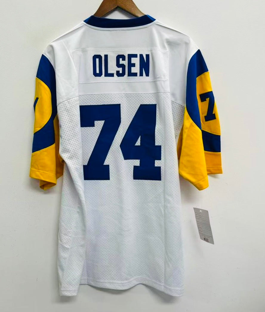 Merlin Olsen 1974 Los Angeles Rams NFL Mitchell & Ness Jersey