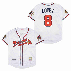 Javier Lopez Atlanta Braves 1995 Mitchell & Ness white