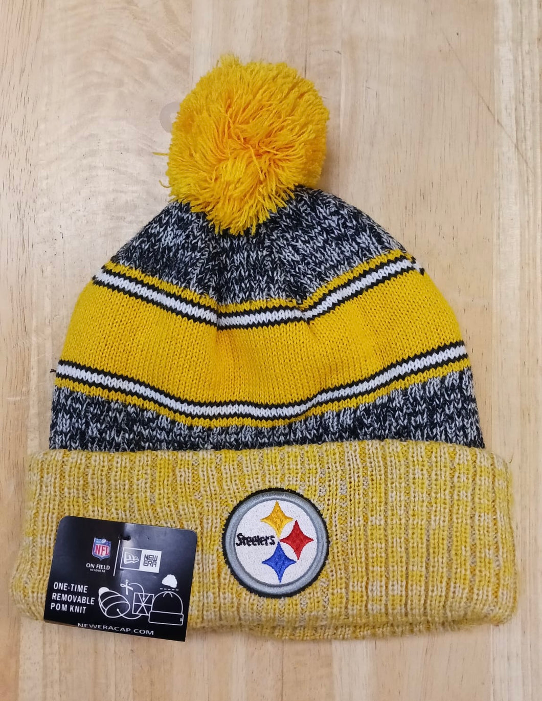 Pittsburgh Steelers NFL New Era winter Hat with Pom Pom