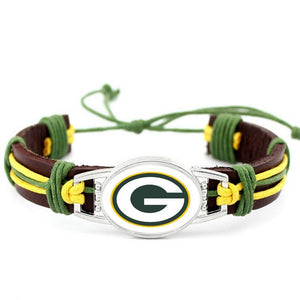 Green Bay Packers NFL leather bracelet