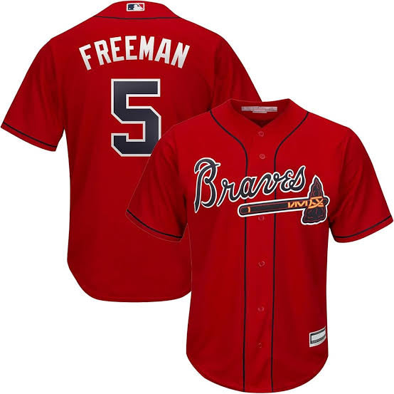 Freddie Freeman Atlanta Braves Official MLB Majestic Jersey red
