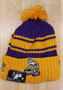 Minnesota Vikings Official NFL New Era winter Knit Hat with Pom Pom