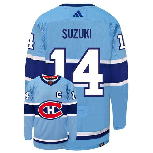 Nick Suzuki Montreal Canadiens Official NHL Jersey Adidas blue
