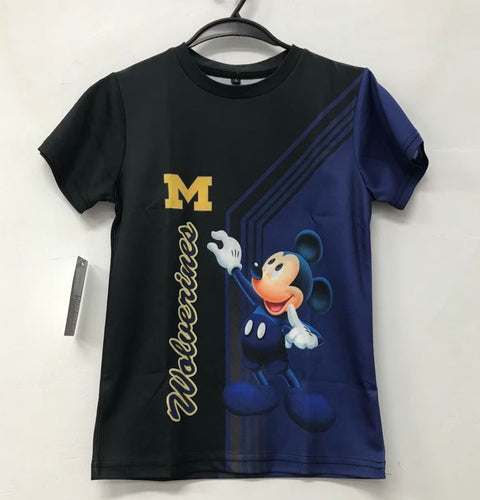 Michigan Wolverines Disney Mickey Mouse Official NCAA T-shirt YTH