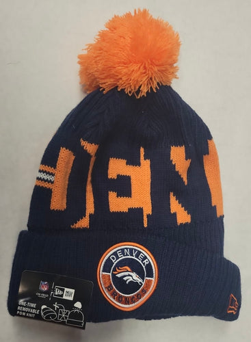 Denver Broncos NFL New Era winter Hat with Pom Pom