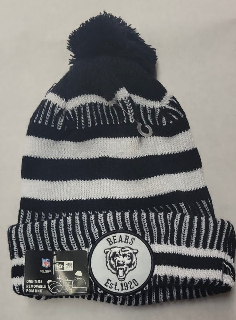 Chicago Bears NFL New Era winter Hat with Pom Pom