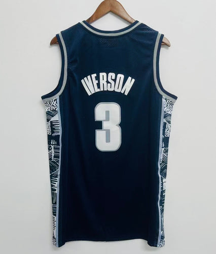 Allen Iverson Georgetown Hoyas Stitched blue NIKE Jersey
