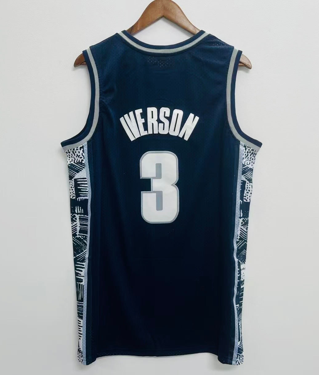 Allen Iverson Georgetown Hoyas Stitched blue NIKE Jersey