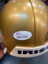 Ricky Watters Notre Dame Autographed Mini Helmet with JSA COA