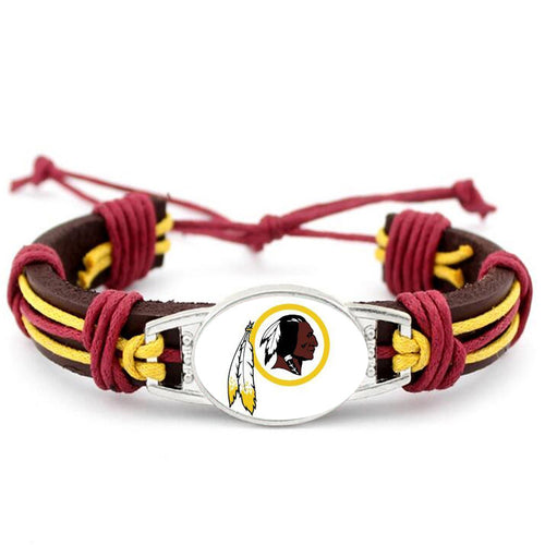 Washington Redskins NFL leather bracelet