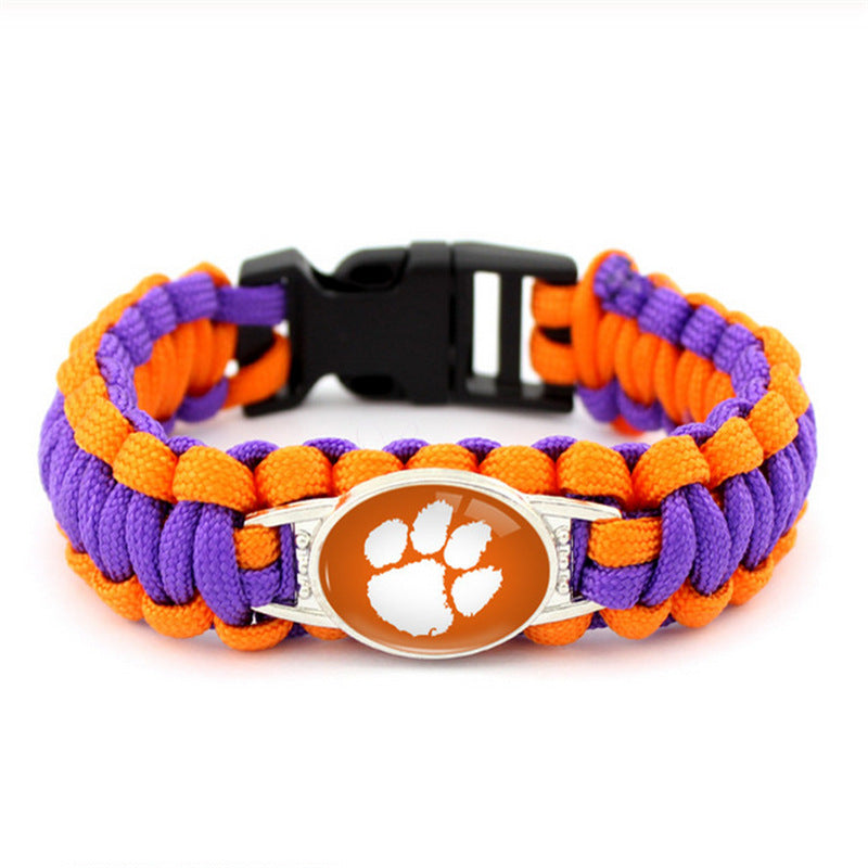 Clemson Tigers snap clasp bracelet